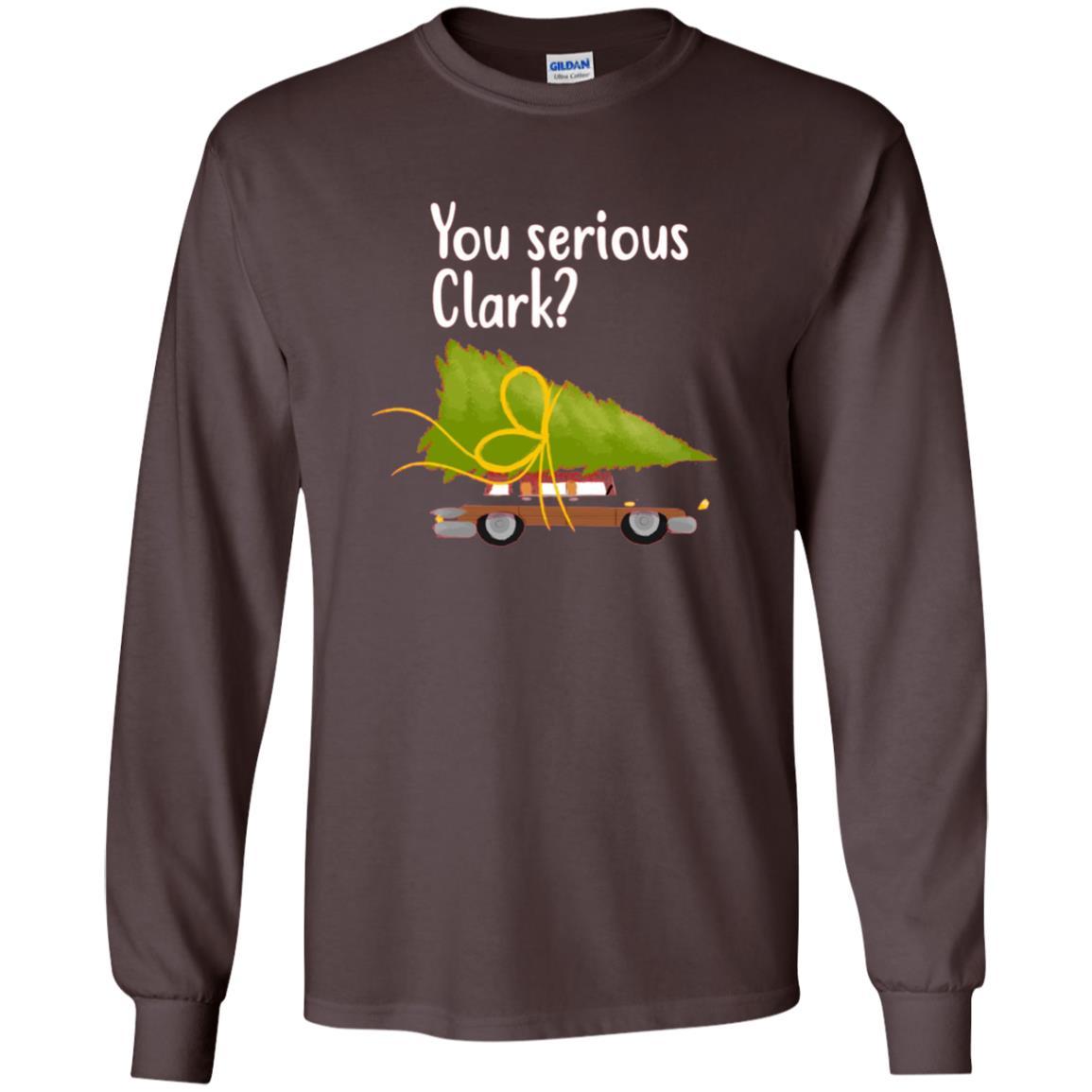 Christmas T-shirt You Serious Clark Dark Chocolate
