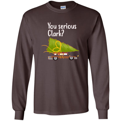 Christmas T-shirt You Serious Clark Dark Chocolate