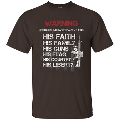 Warning Never Mess With A Veteran 6 Things His Faith Family Guns Flags Country Liberty Dark Chocolate