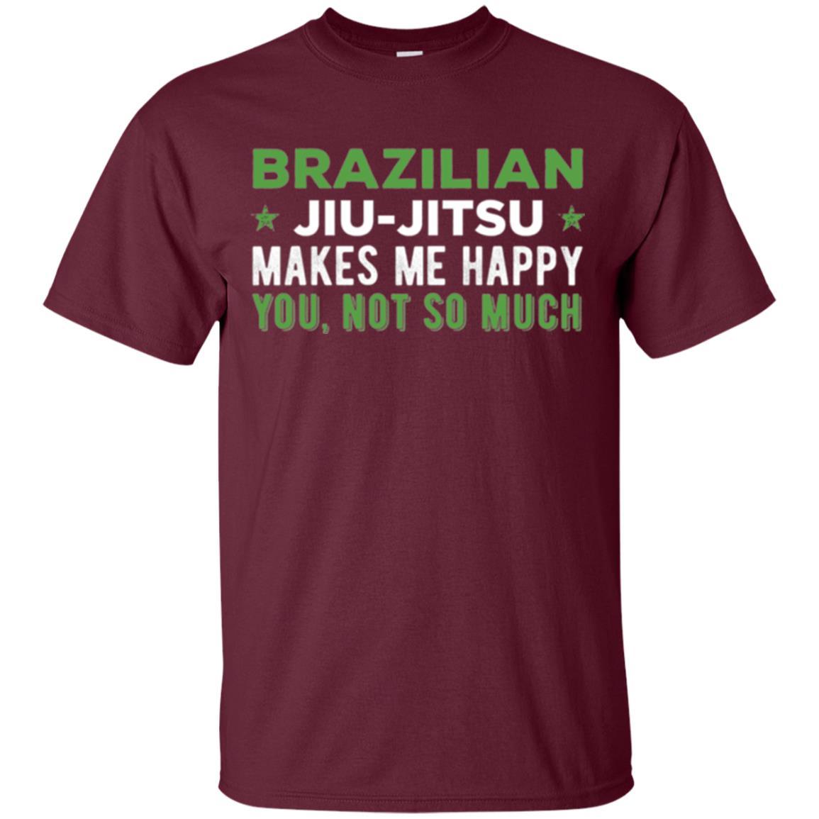 Brazilian Jiu Jitsu T-shirt Brazilian Jiu Jitsu Makes Me Happy Maroon