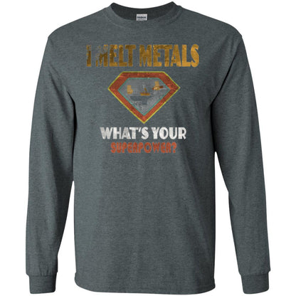 Blacksmith T-shirt I Melt Metals What's Your Superpower Dark Heather