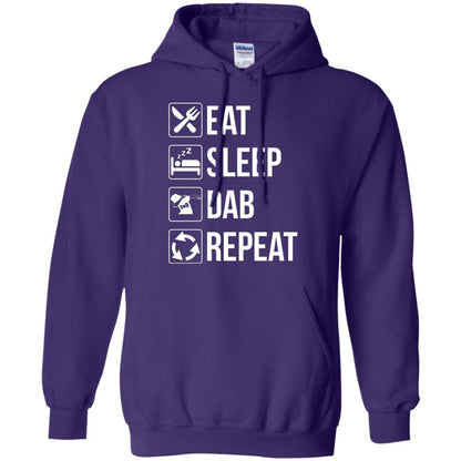 Funny Eat Sleep Dab Repeat T-shirt Purple