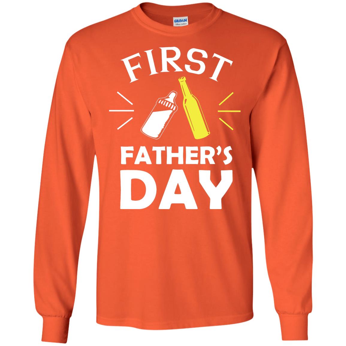 First Father's Day Shirt Orange