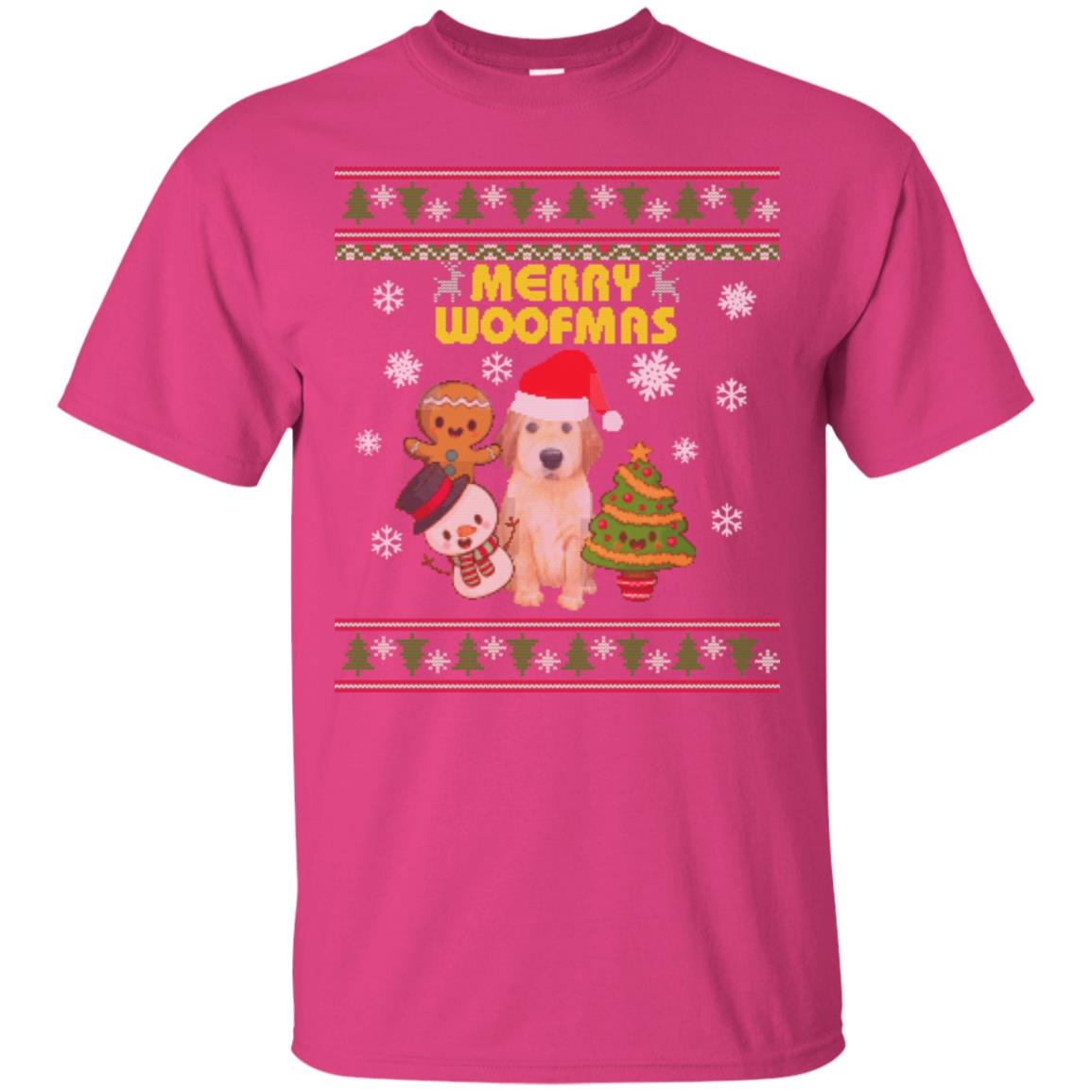 Merry Woofmas Dogs Lovers X-mas 2018 Gift Shirt Heliconia