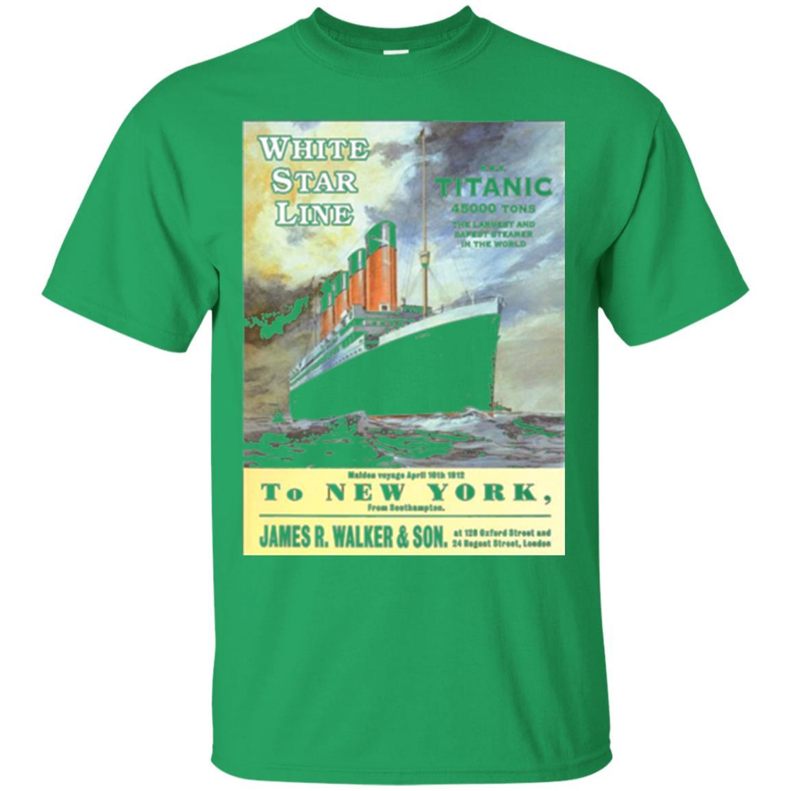 Film T-shirt Sailing Ship Cruise Vintage Poster Irish Green