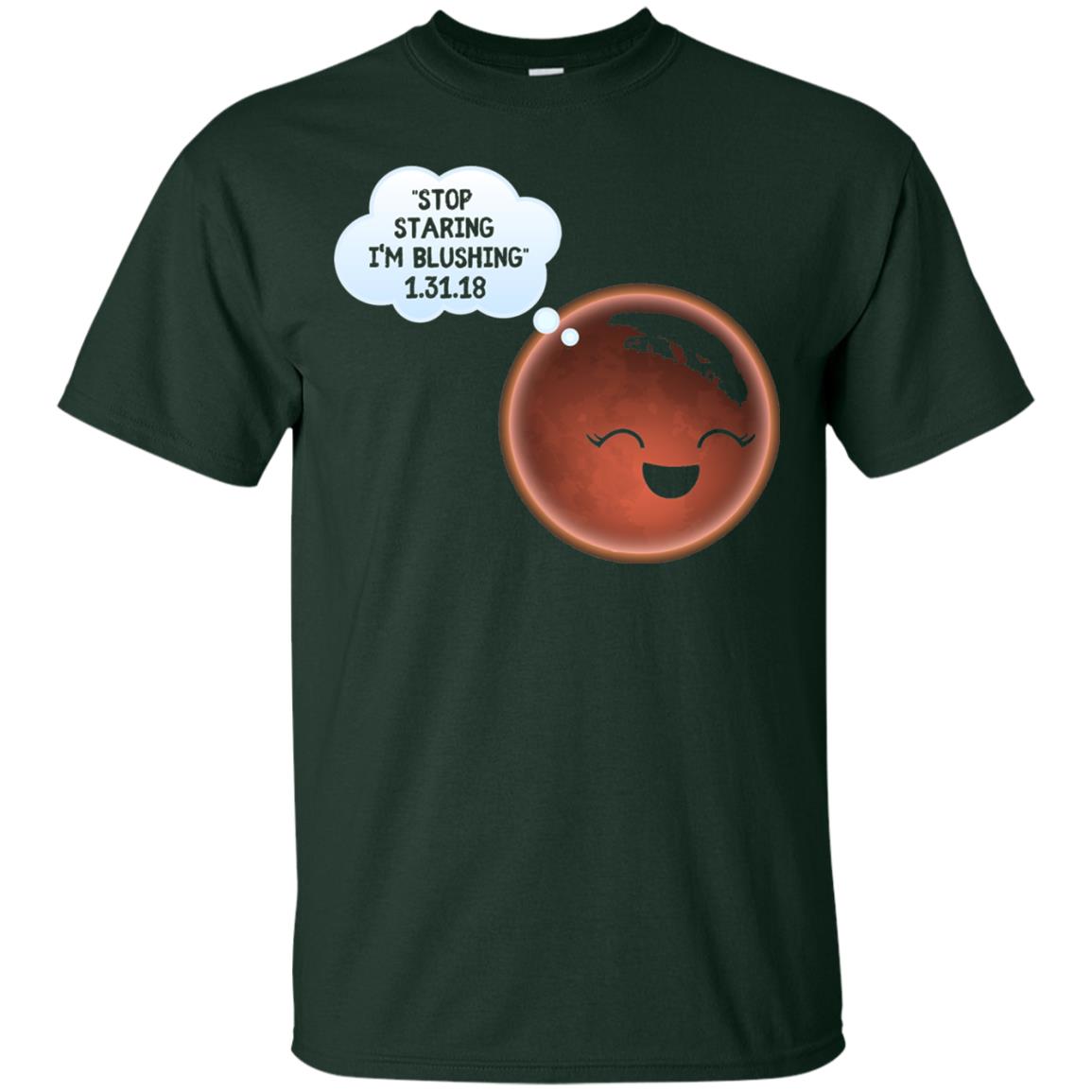 Celestial Total Lunar Eclipse 2018 T-shirt Funny Meme Forest Green