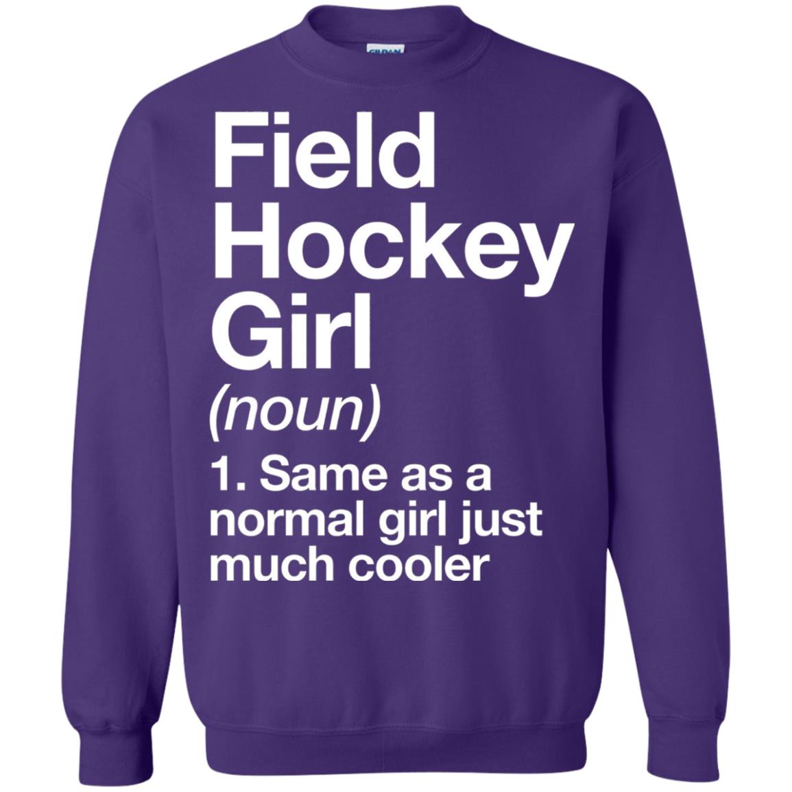 Field Hockey Girl Definition Hockey Lover T-shirt Purple