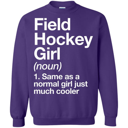 Field Hockey Girl Definition Hockey Lover T-shirt Purple