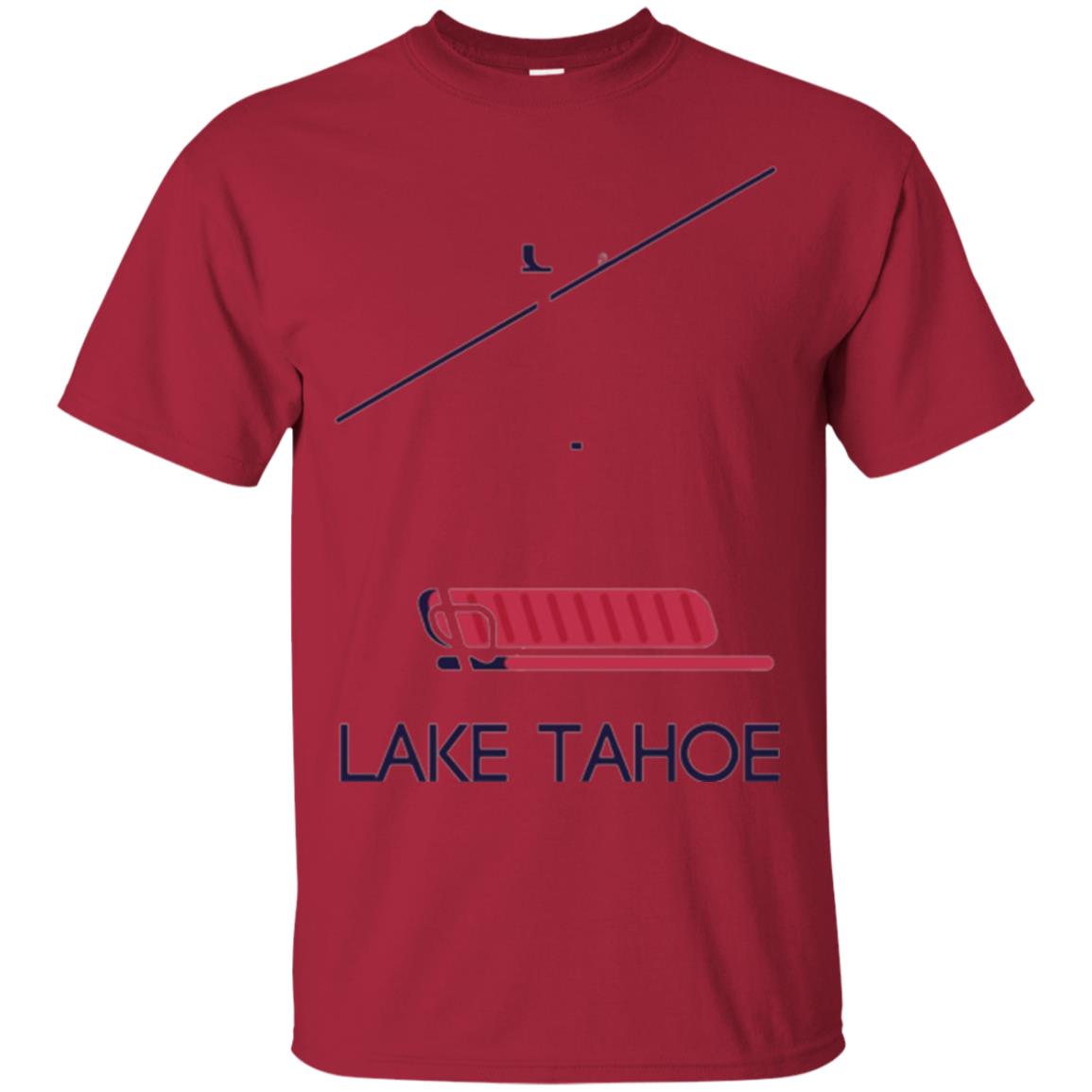 Ski Chair Lift T-shirt Lake Tahoe California Cardinal