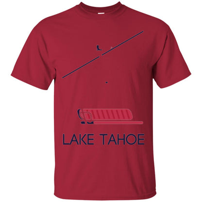 Ski Chair Lift T-shirt Lake Tahoe California Cardinal