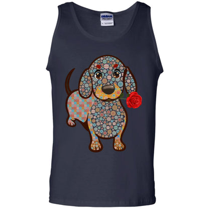 Dachshund Quilts Idea Gift Shirt For Mens Womens Navy