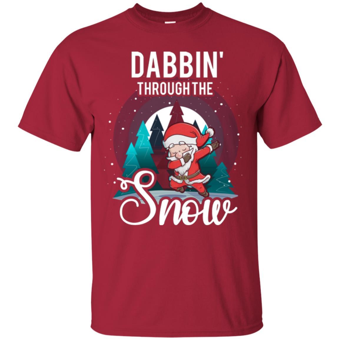 Christmas T-shirt Santa Claus Dabbing Through The Snow Cardinal