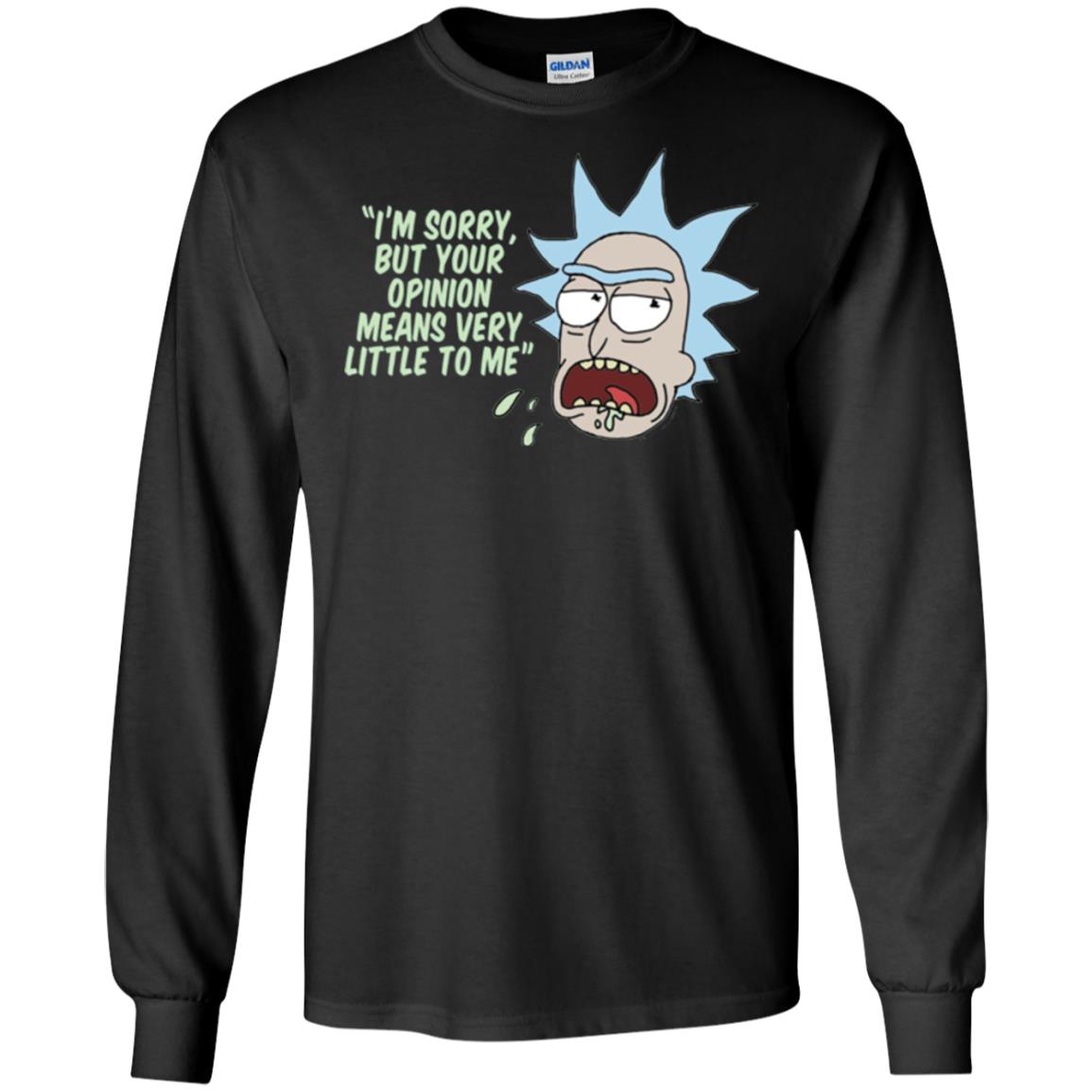 Rick And Morty T-shirt Your Opinion Means Very Little To Me Black