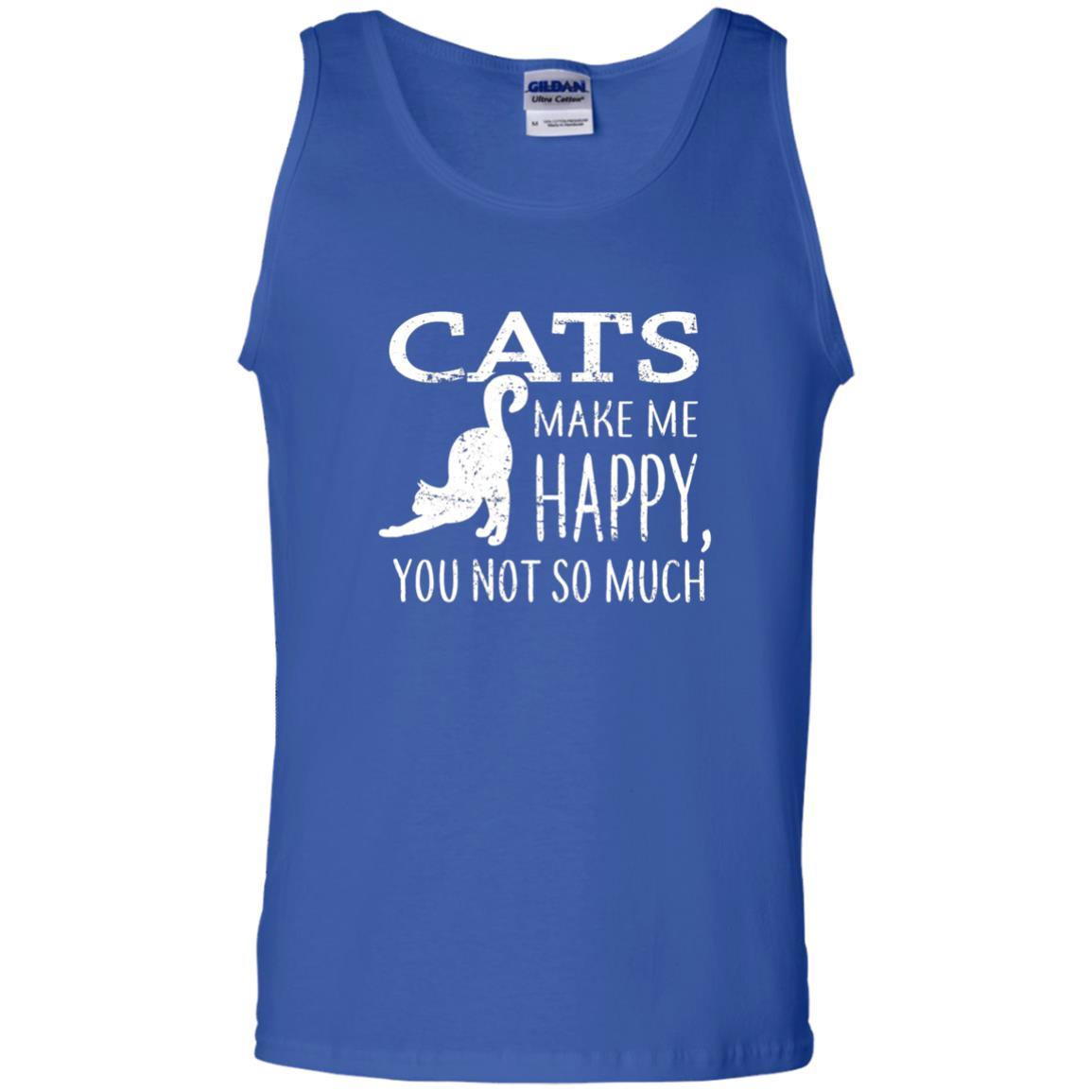 Cat Lover T-shirt Cats Make Me Happy You Not So Much Royal