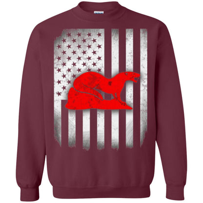Mongoose Flag Of United States T-shirt Maroon