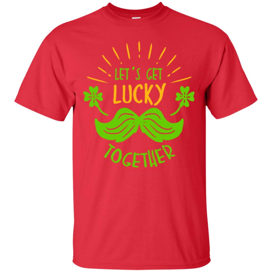 Saint Patrick's Day T-shirt Let's Get Lucky Together Red