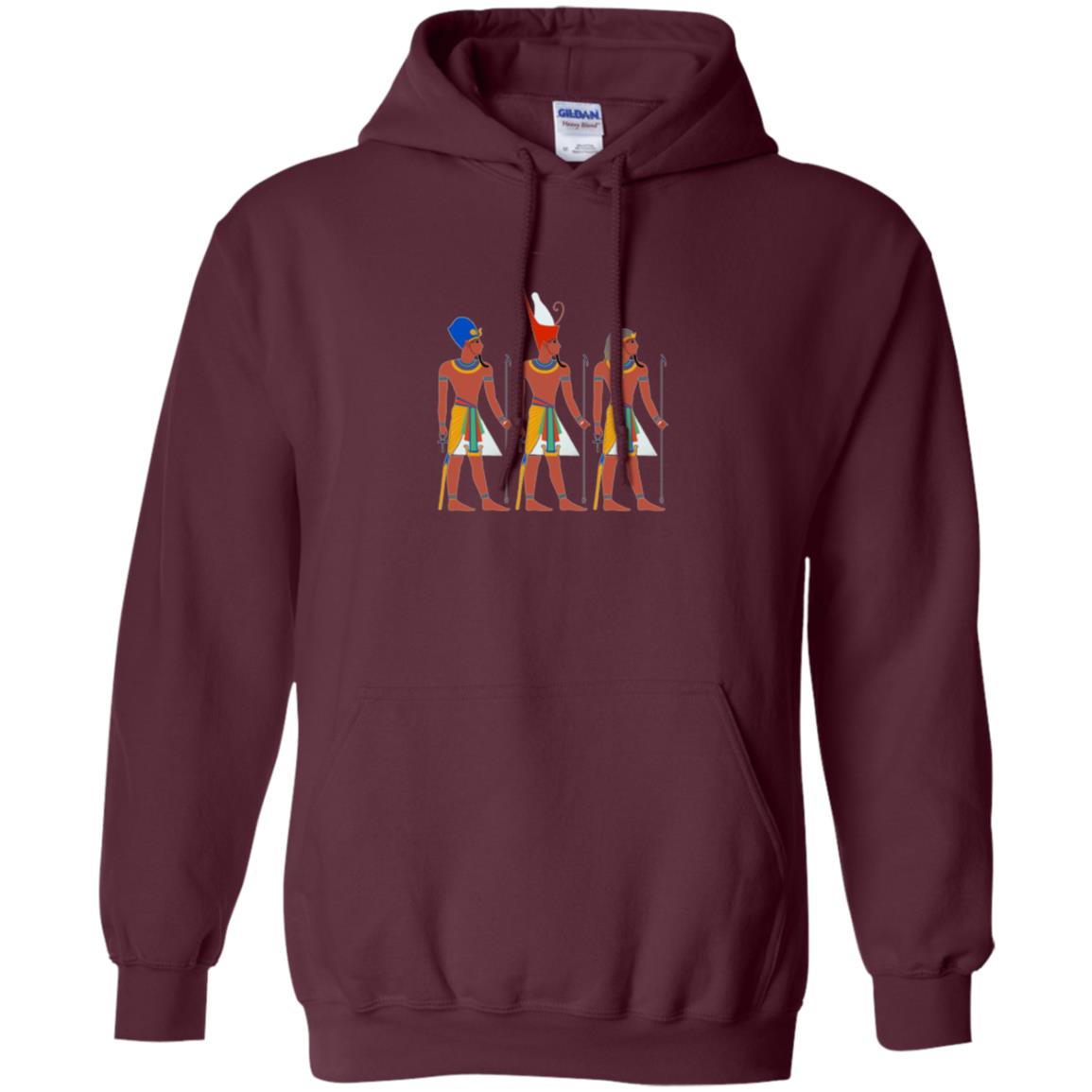 Ancient Egypt Pharaoh Art T-shirt Maroon