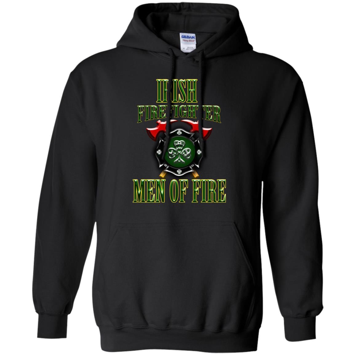Irsh Firefighter Men Of Fire Irish Fireman Gift Shirt Black