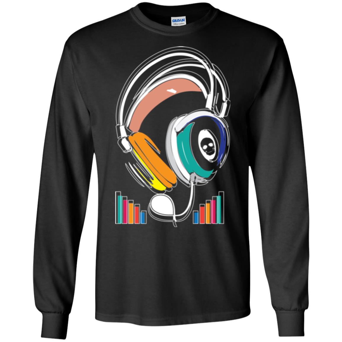 Music Lover T-shirt Sound Activated Glow Black