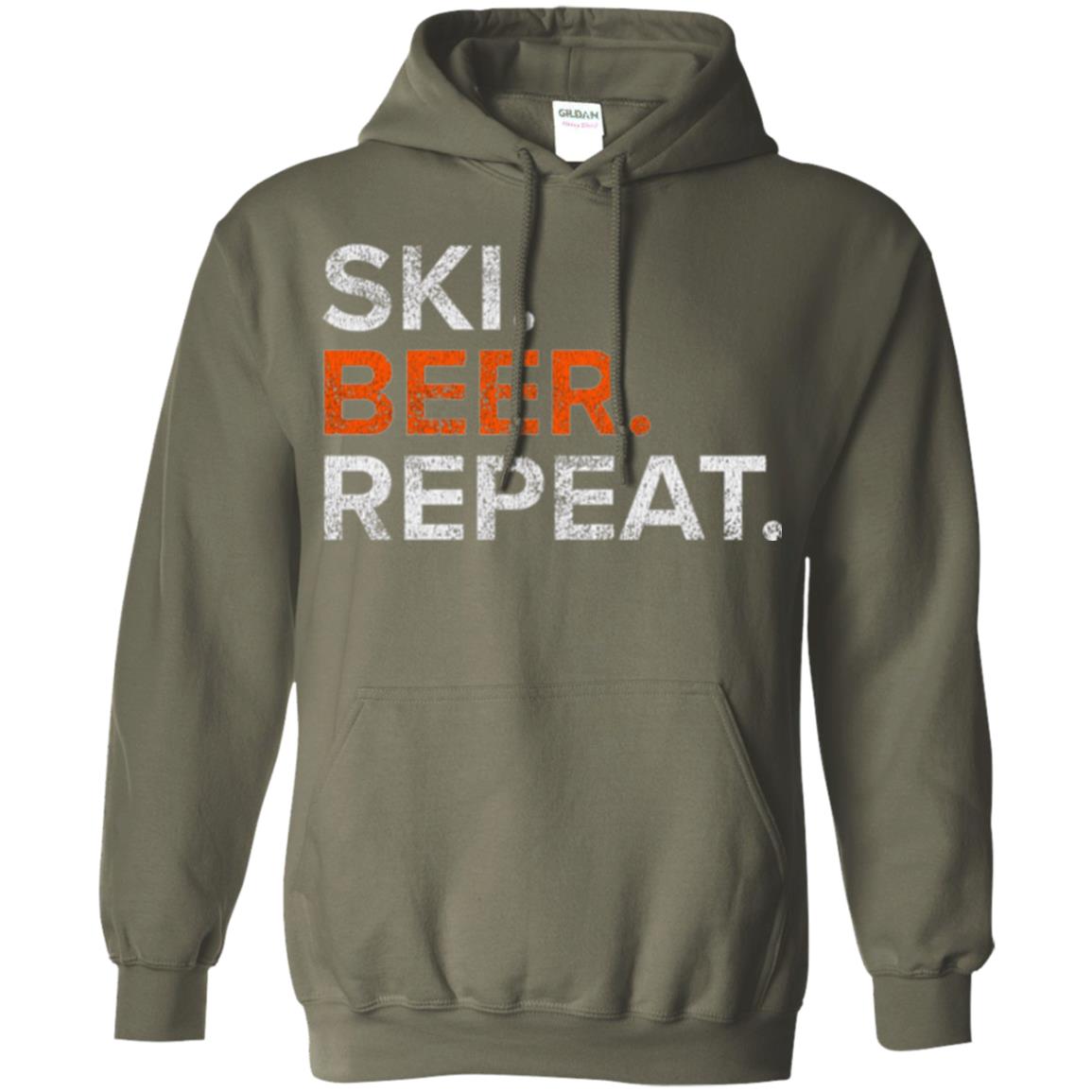 Ski And Beer Lovers T-shirt Military Green