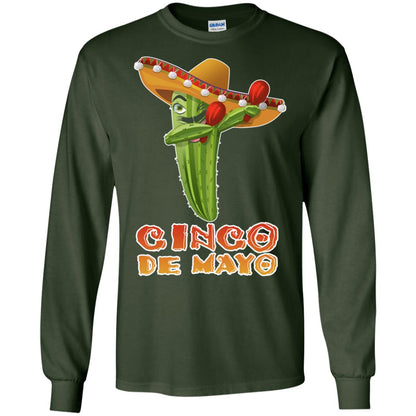 Dabbing Cinco De Mayo Cactus Shirt Forest Green