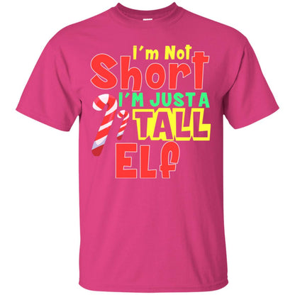 I'm Not Short I'm Just Tall Elf Christmas Gift Shirt Heliconia