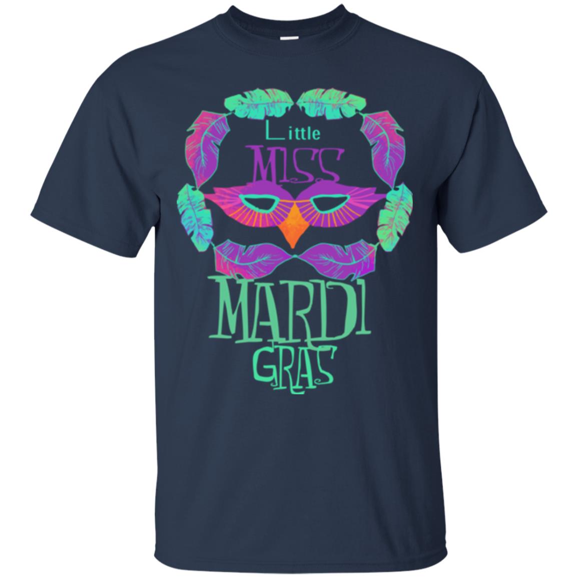 Mardi Gras T-shirt Little Miss Mardi Gras Navy