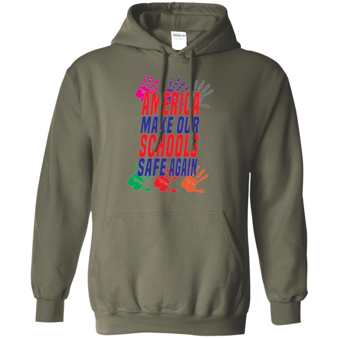 America Make Our Schools Safe Again Gu Control T-shirt Military Green
