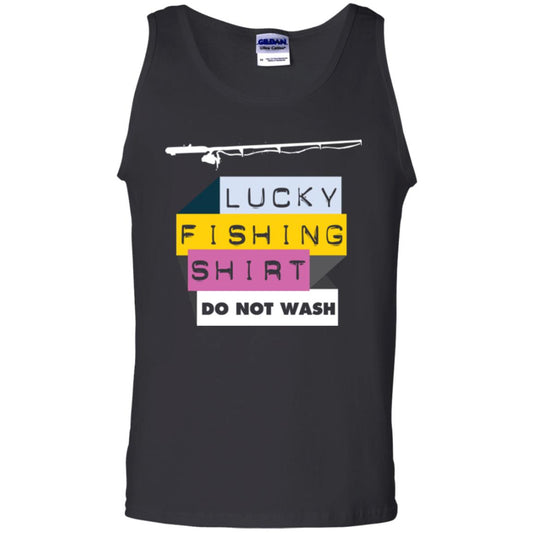 Fisherman T-shirt Lucky Fishing Shirt Do Not Wash Black