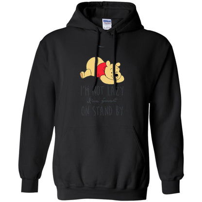 Bear Lover T -shirt I_m Not Lazy I_m Just On Stand By Black