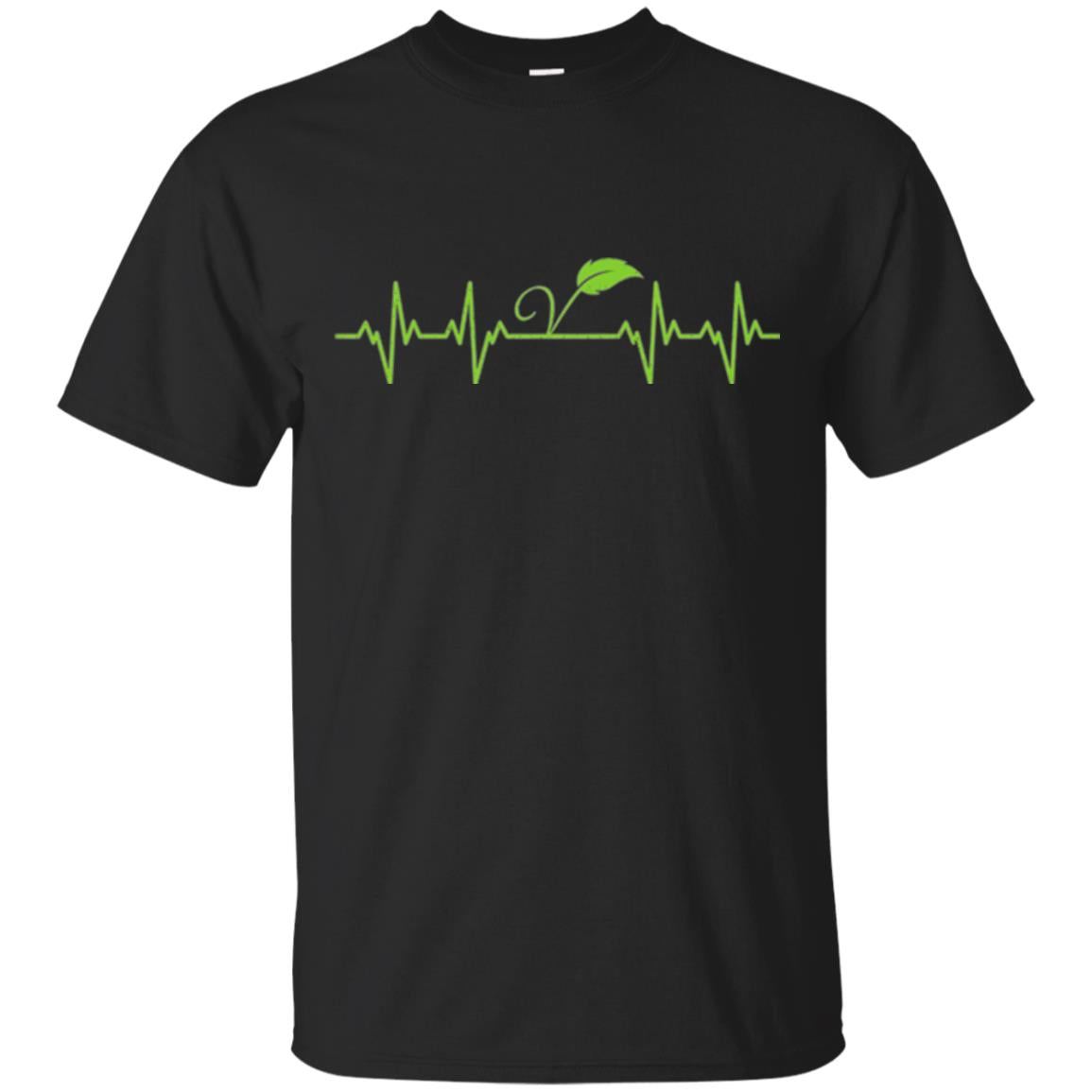 Vegetarian T-shirt Vegan Heartbeat Black