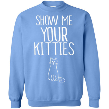 Cat Lovers T-shirt Show Me Your Kitties Carolina Blue