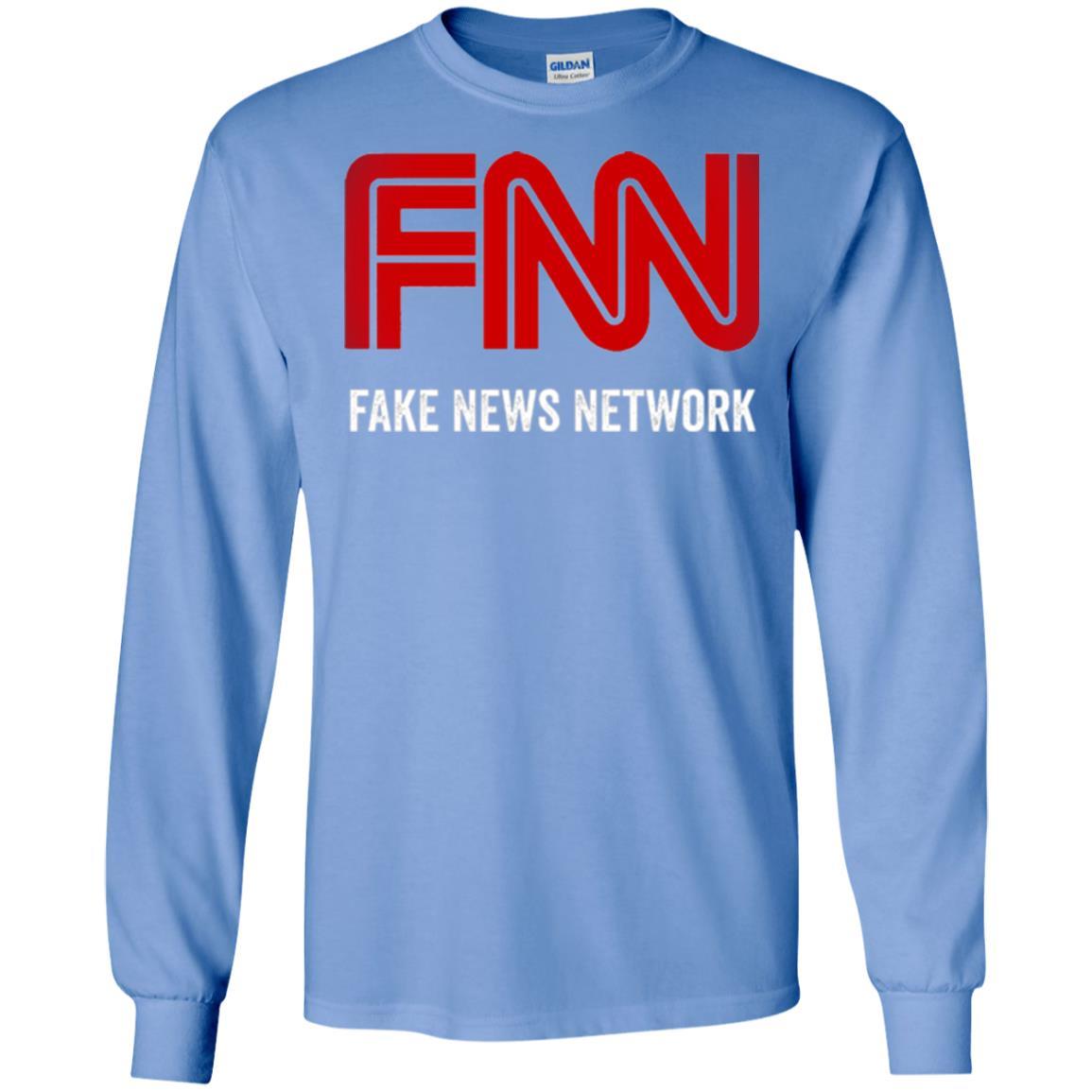 Anti Trump T-shirt Fnn The Fake News Network Carolina Blue