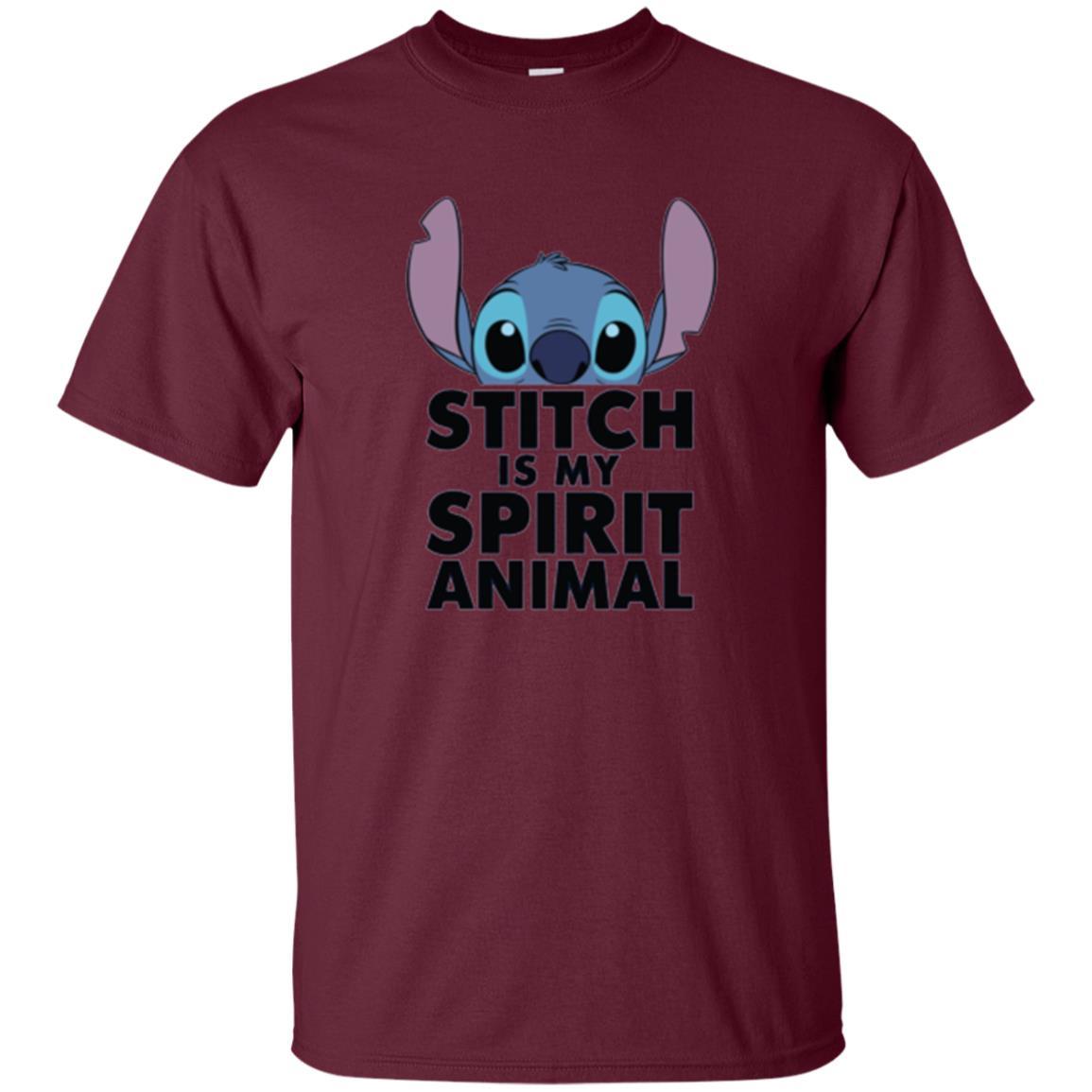 Disney Stitch Is My Spirit Animal T-shirt Maroon