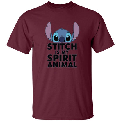 Disney Stitch Is My Spirit Animal T-shirt Maroon