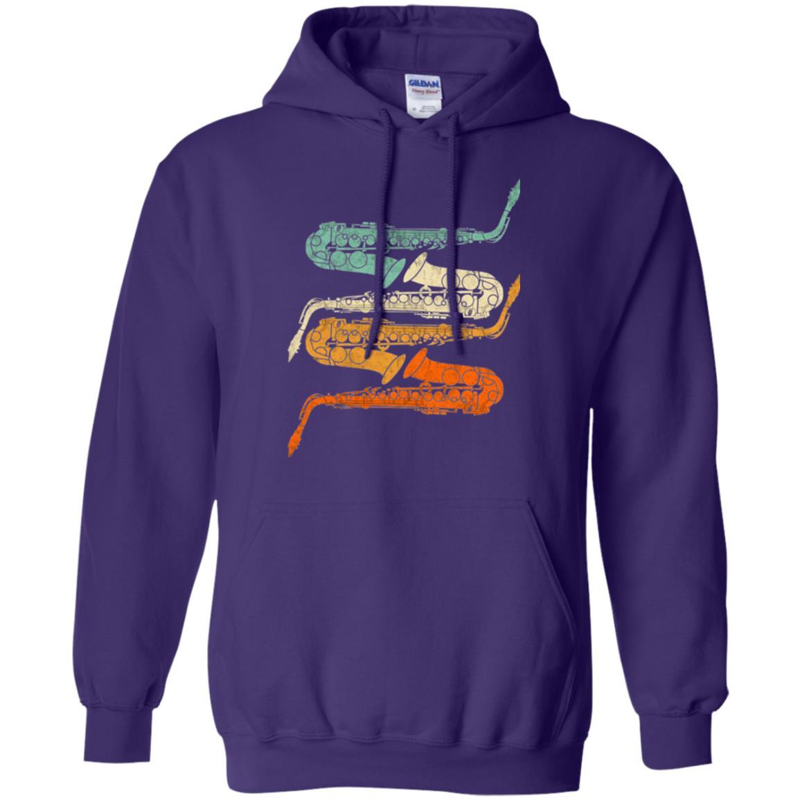 Saxophonist T-shirt Vintage Retro 70s Saxophone Purple