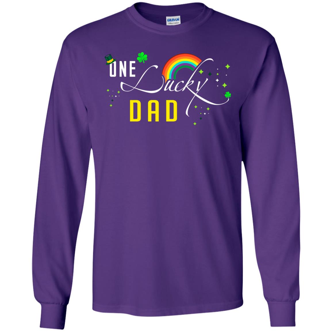 One Lucky Dad St. Patrick_s Day T-shirt Purple