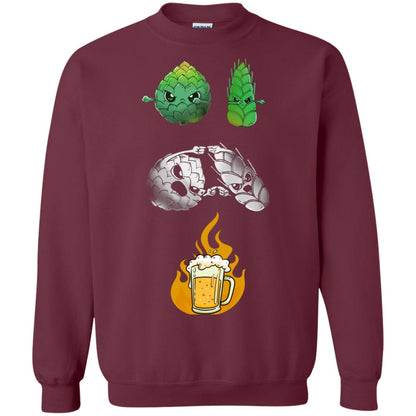 Beer Lover T-shirt Beer Fusion Flags Maroon