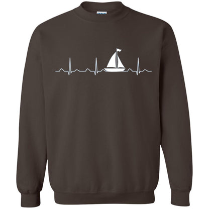 Boating Sailor T-shirt Heartbeat Dark Chocolate