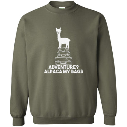 Alpaca Lover T-shirt Adventure Alpacamy My Bags Military Green