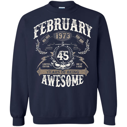 February 1973 45 Years Of Being Awesome T-shirt 45 Years Old Navy