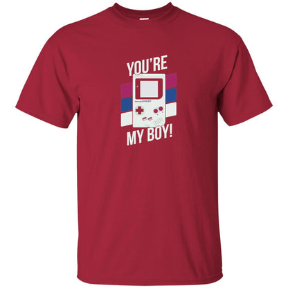 You_re My Boy Stripe Graphic Game Shirt For Boy Cardinal