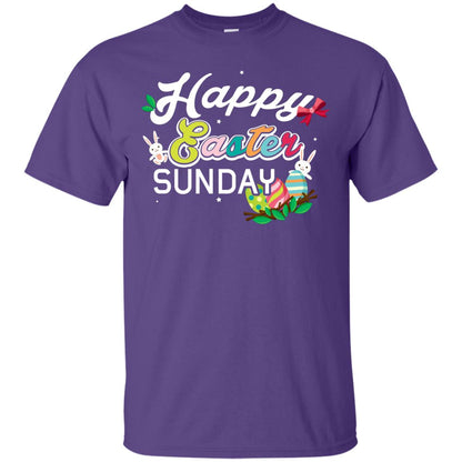 Christian T-shirt Happy Easter Sunday Purple