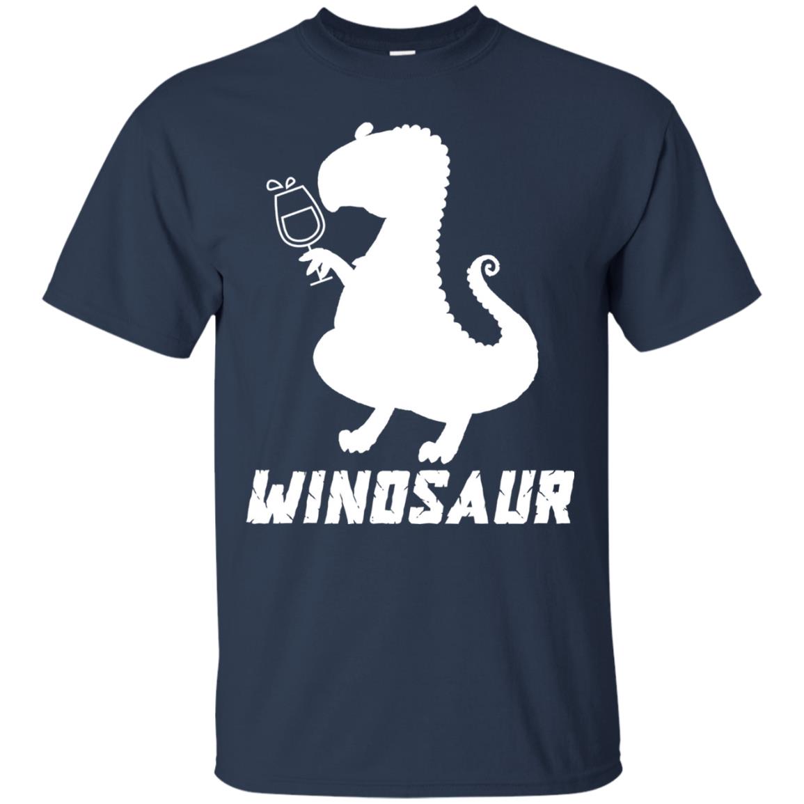 Drinking Party T-shirt Winosaur Wine Dinosaur Navy