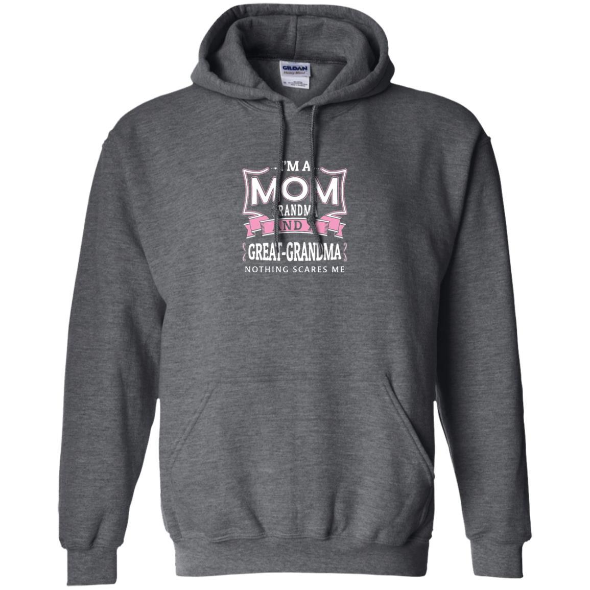 Nana T-shirt Nothing Scares Me I'm Mom Grandma Dark Heather