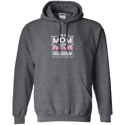 Nana T-shirt Nothing Scares Me I'm Mom Grandma Dark Heather