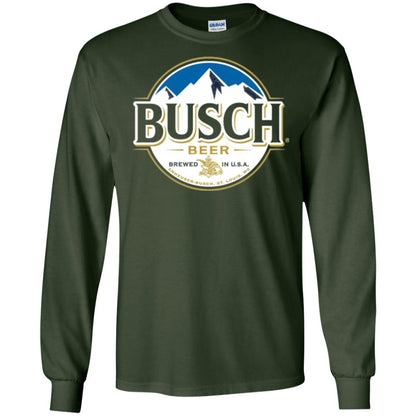 Beer Lovers T-shirt Busch Beer Forest Green