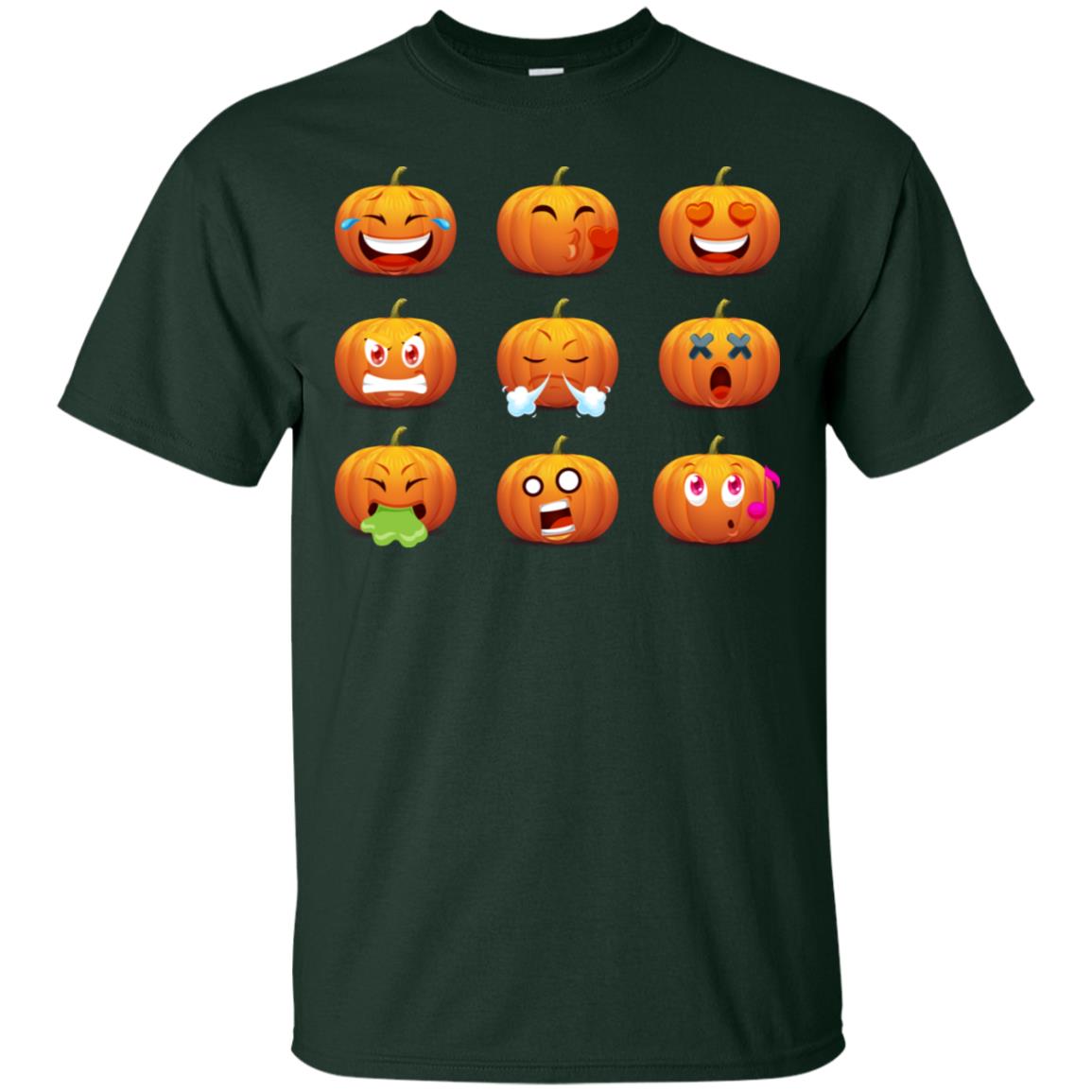 Funny Pumpkins Emoji Halloween Gift Shirt Forest