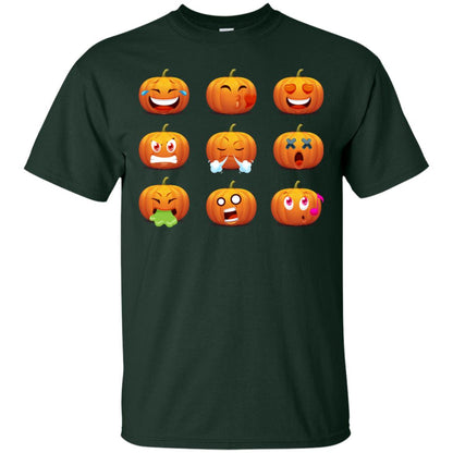 Funny Pumpkins Emoji Halloween Gift Shirt Forest