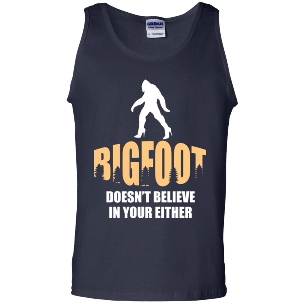 Bigfoot Doesn't Believe In Your Either T-shirt Navy